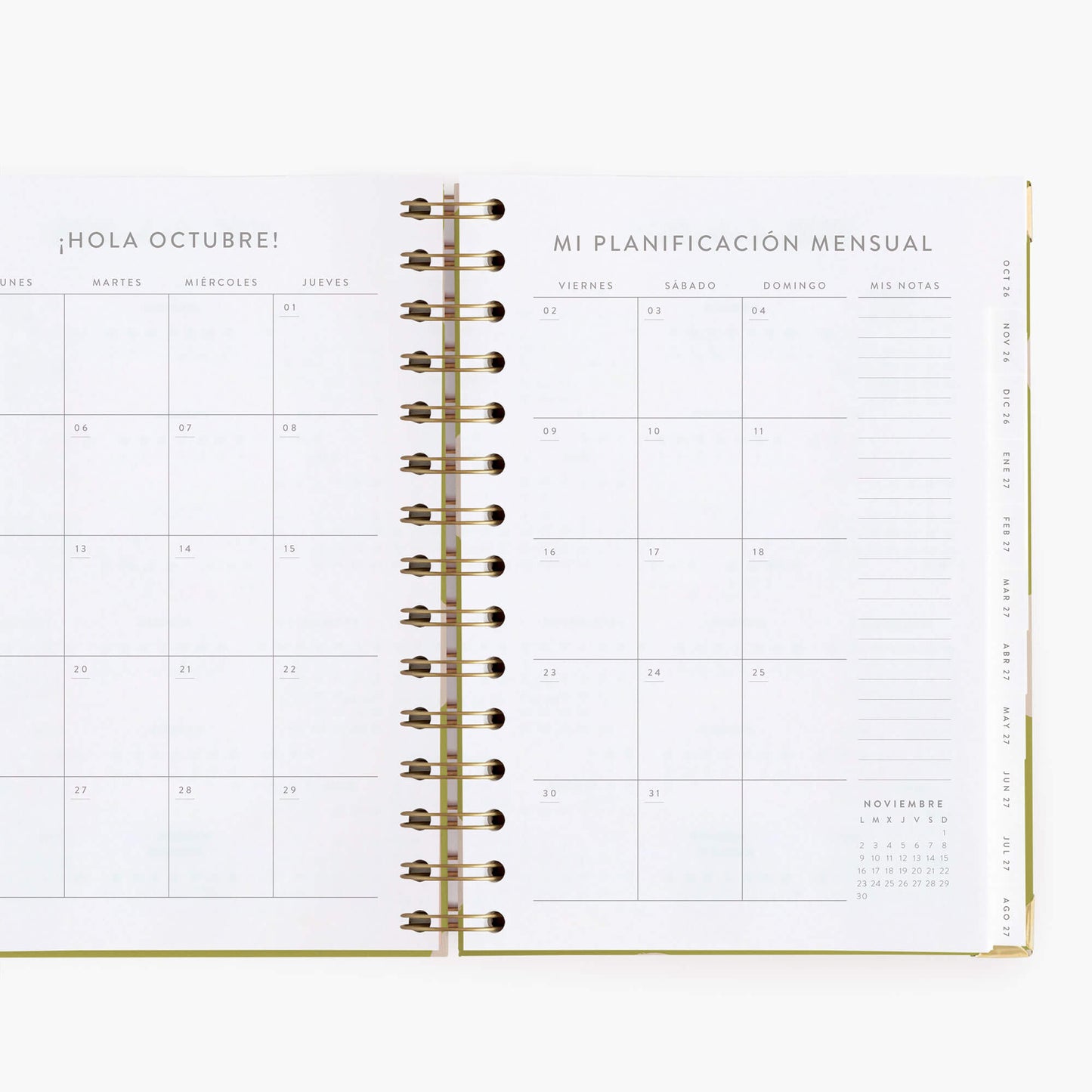 Agenda semanal 26-27. Pistacho dream. Mediana.