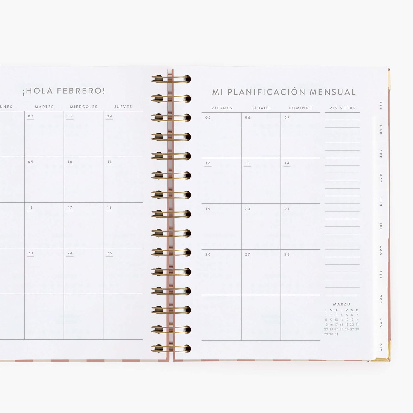 Agenda semanal 2027. Panamera Pink. Mediana