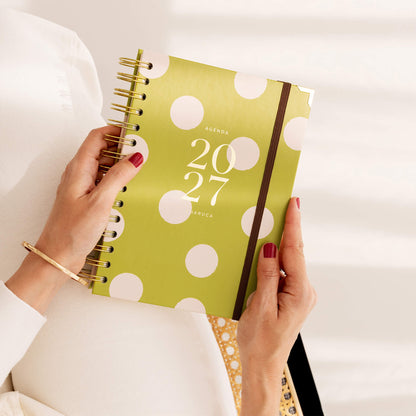 Agenda semanal 2027. Pistacho dream. Mediana