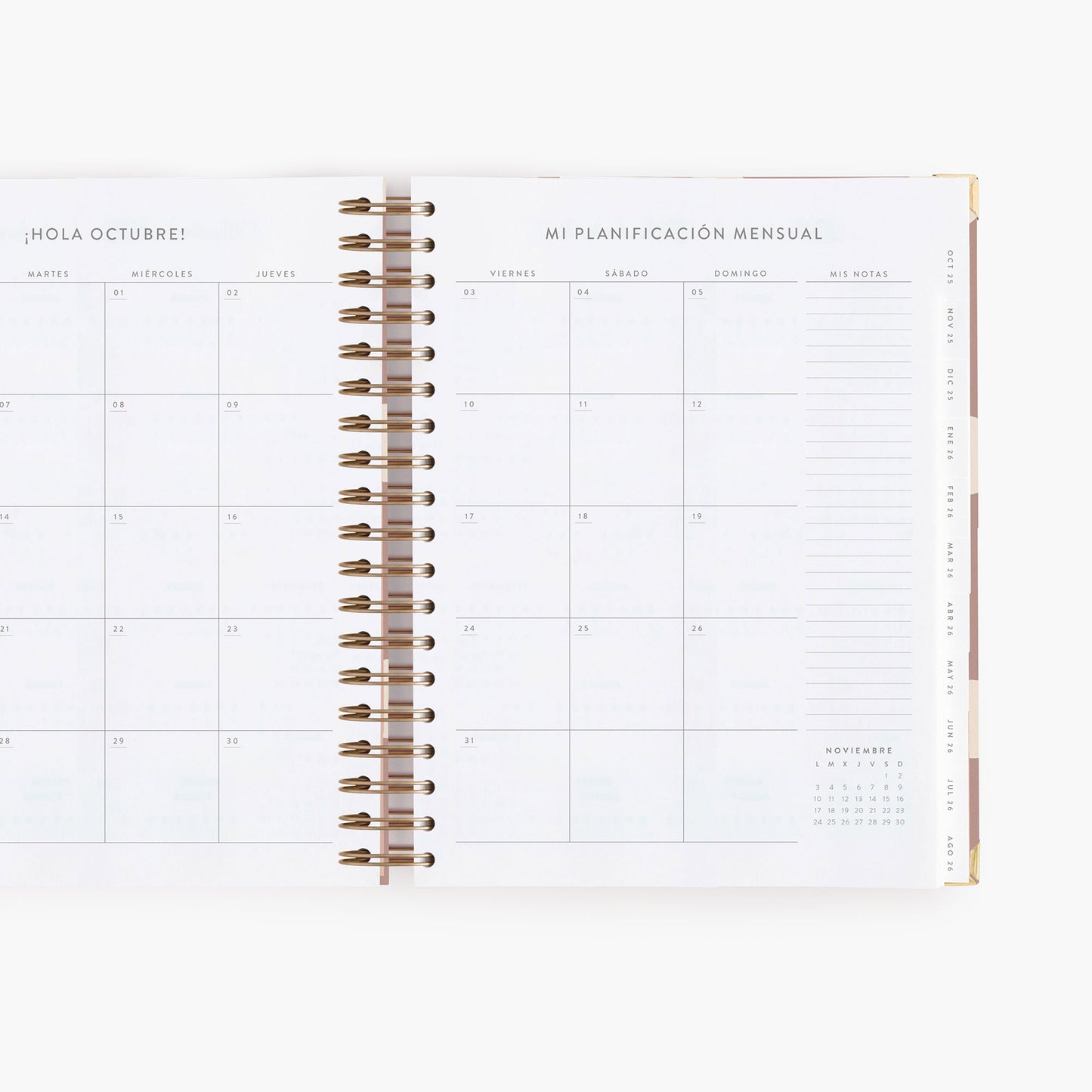Agenda diaria 25-26. Mocca. Grande.