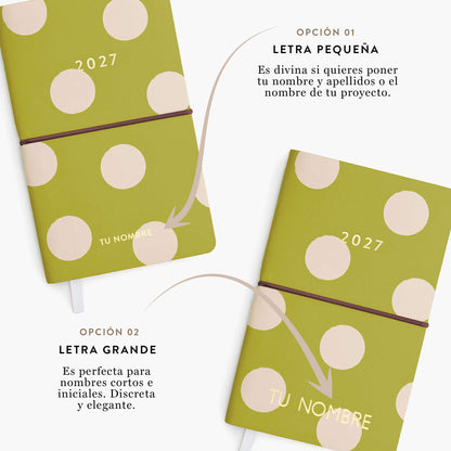 Agenda semanal 2027. Pistacho dream. Mini