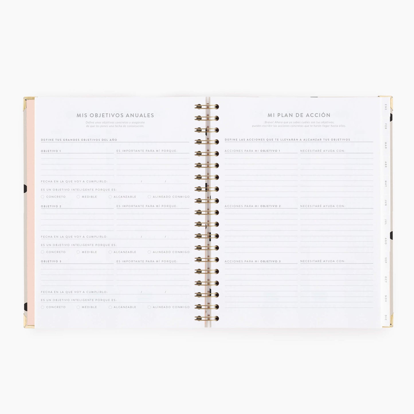 Agenda semanal 2026. Minimal. Grande.