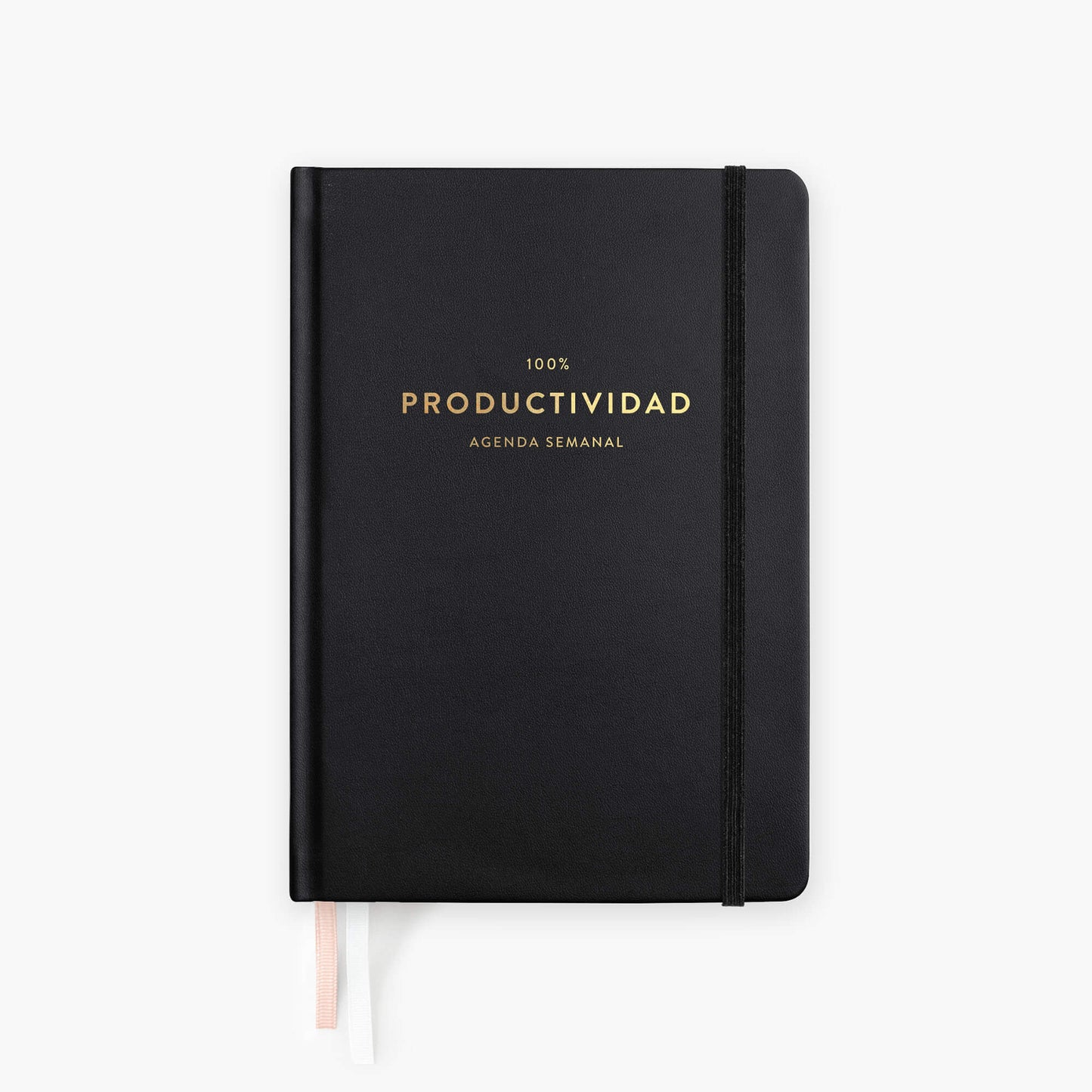 100% Productividad. Agenda semanal. Sin fechas. Negro.