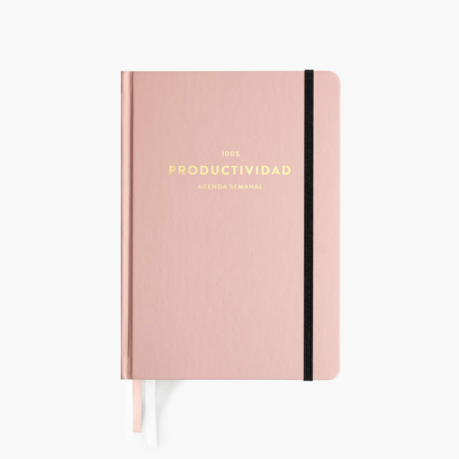 100% Productividad. Agenda semanal. Sin fechas. Rosa.