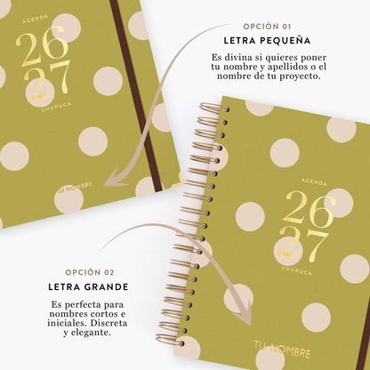Agenda diaria 26-27. Pistacho dream. Grande.