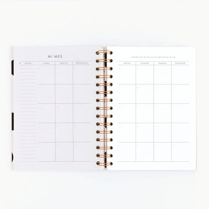 Agenda sin fechas. Minimal. Semana + notas.