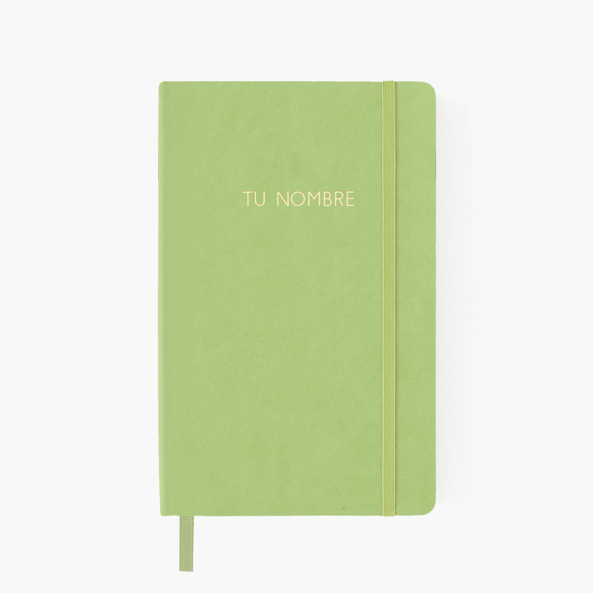 Cuaderno Journal hoja rayas. Matcha.