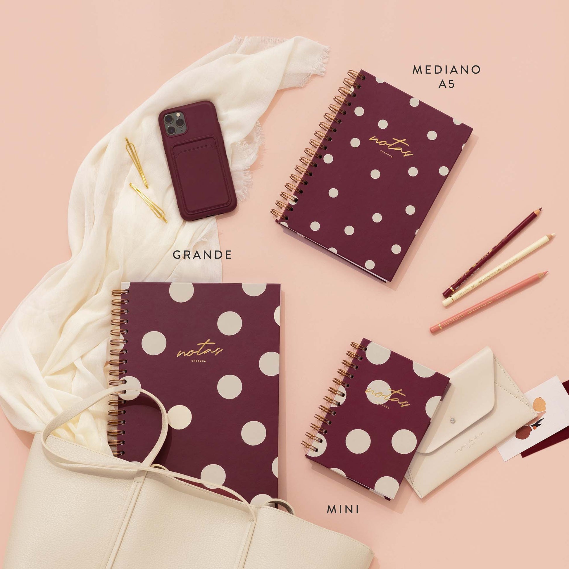 Cuaderno mini. Cherry.