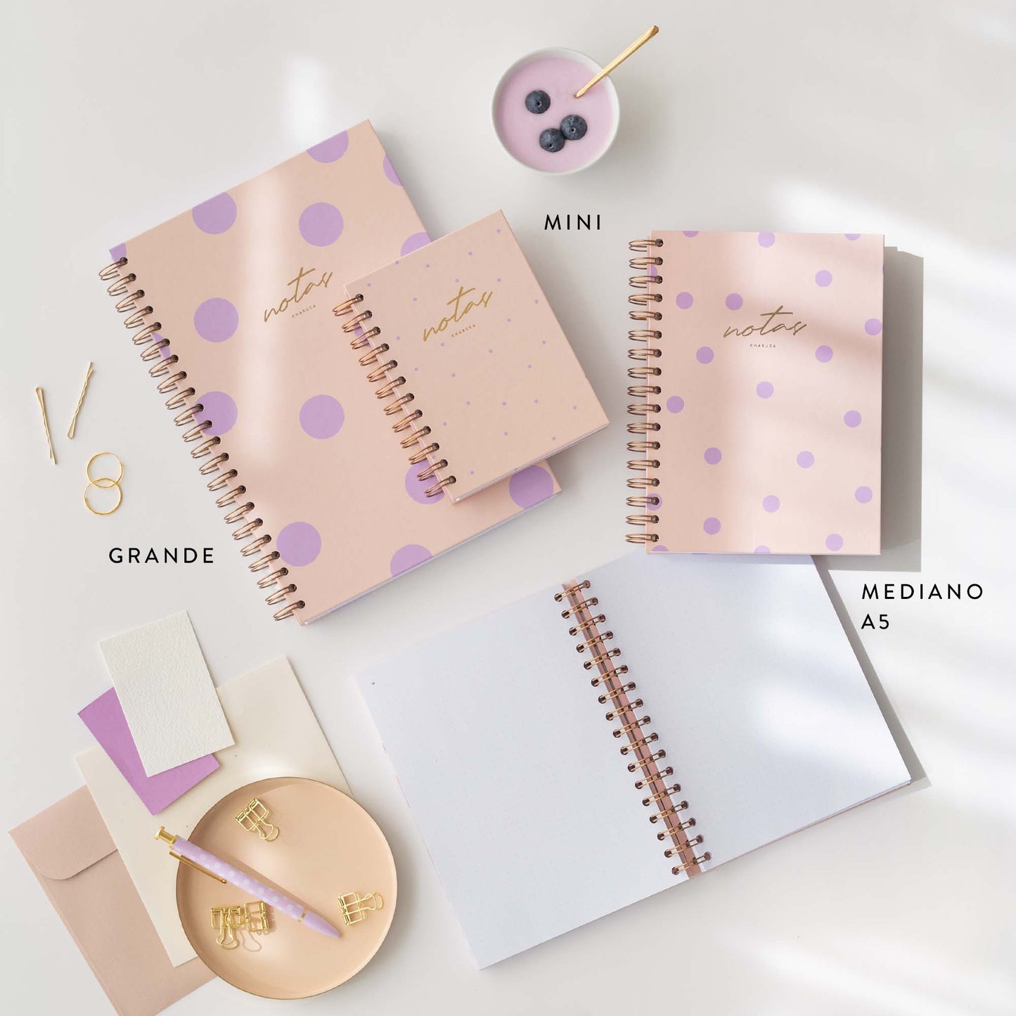 Cuaderno mini. Pink & Lila.