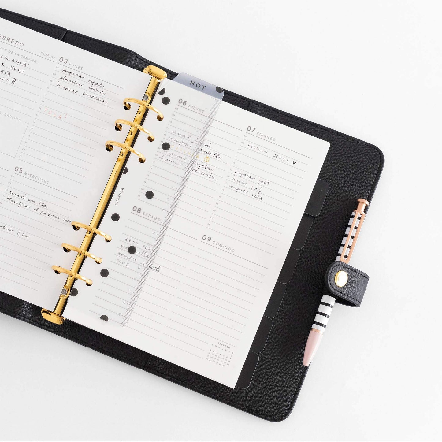 Planner personal A5. Black.