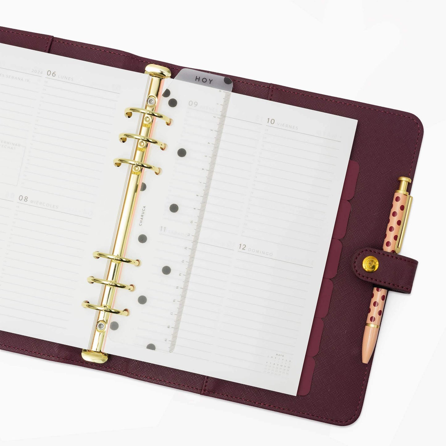 Planner personal A5. Cherry.