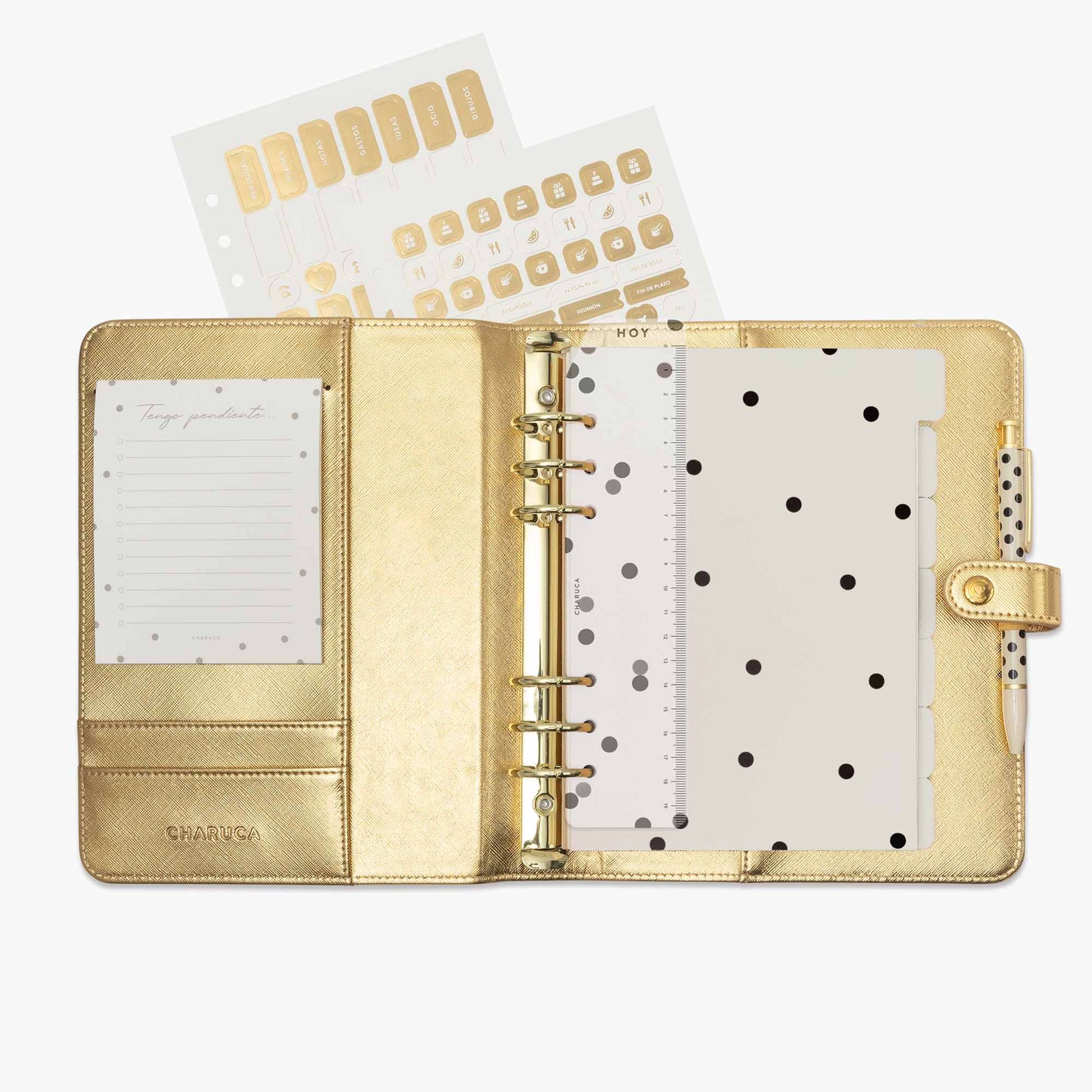 Planner personal A5. Gold.