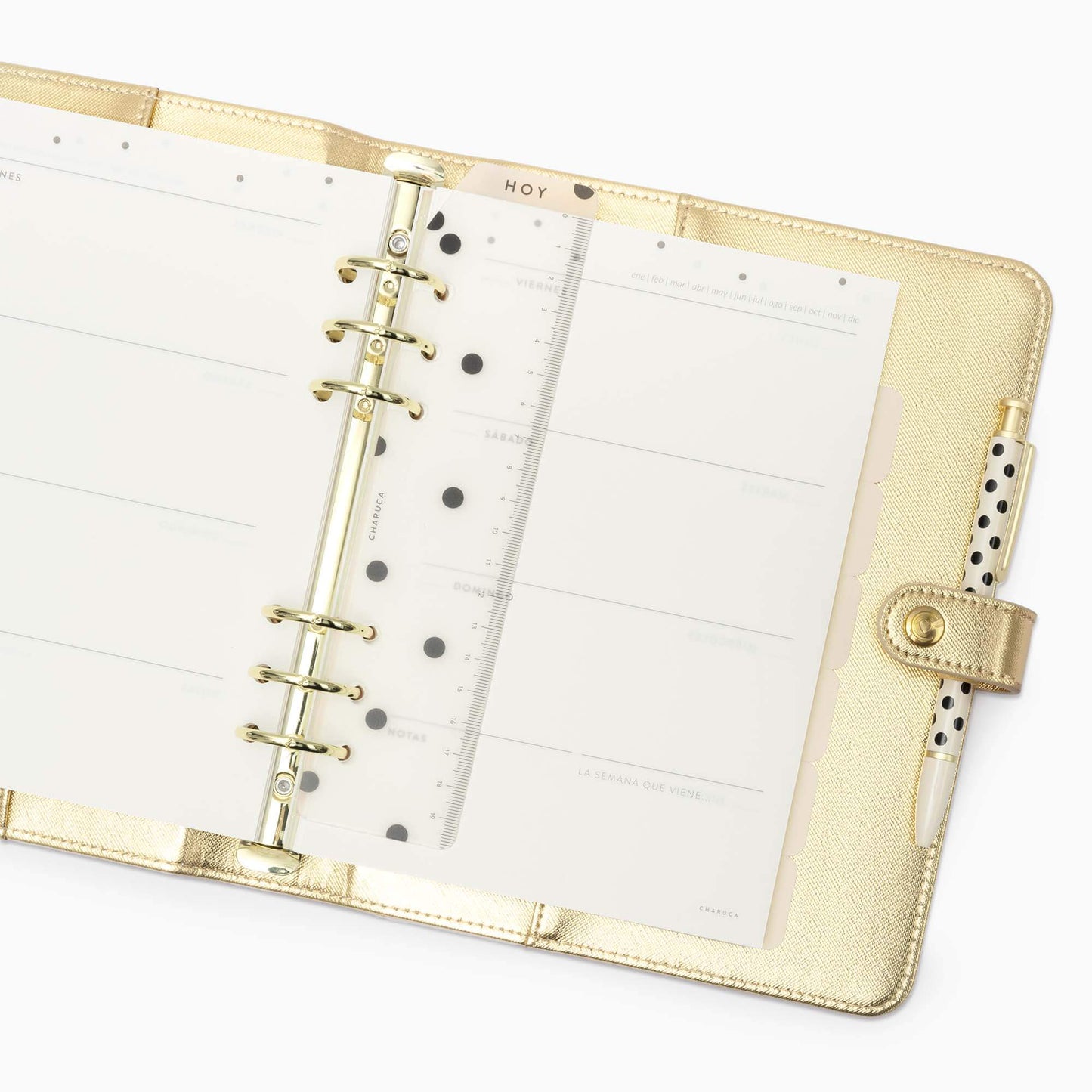 Planner personal A5. Gold.