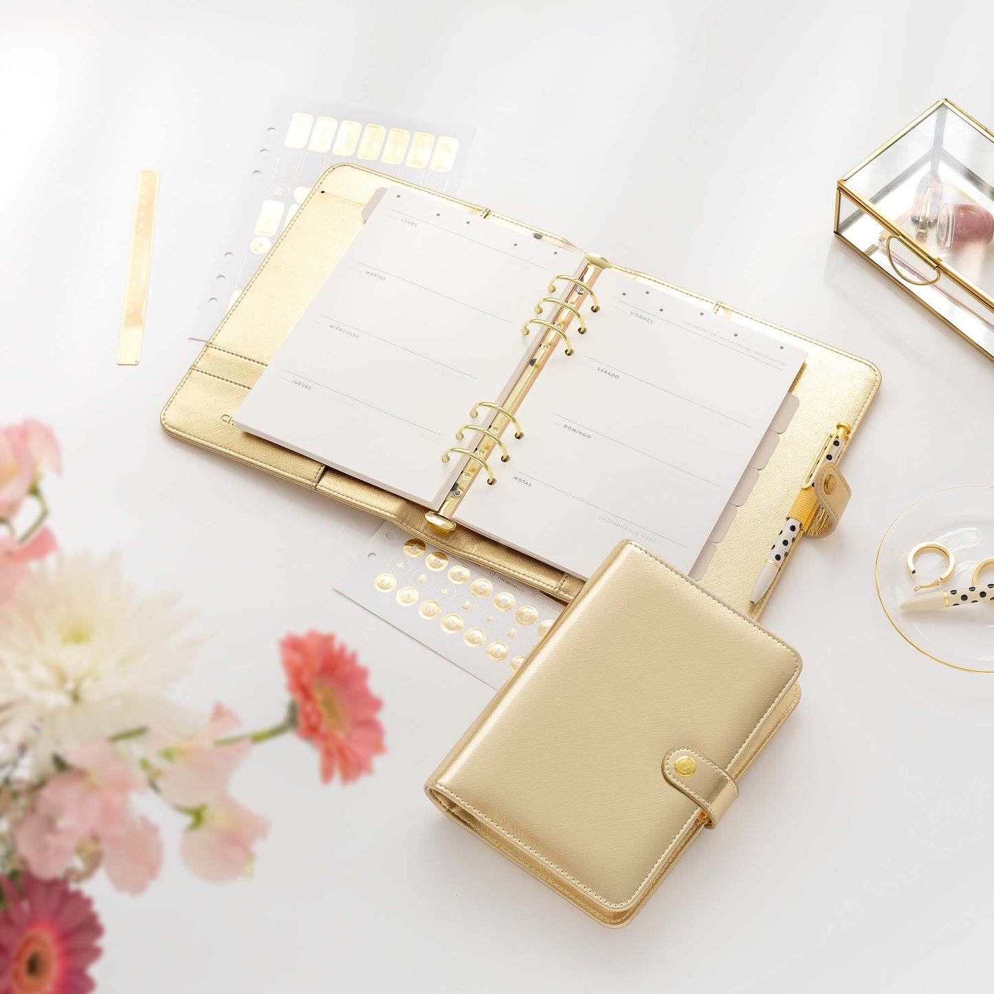 Planner personal A5. Gold.