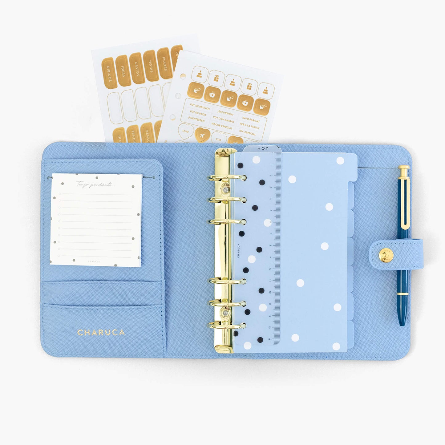 Planner personal A6. Azul calma.