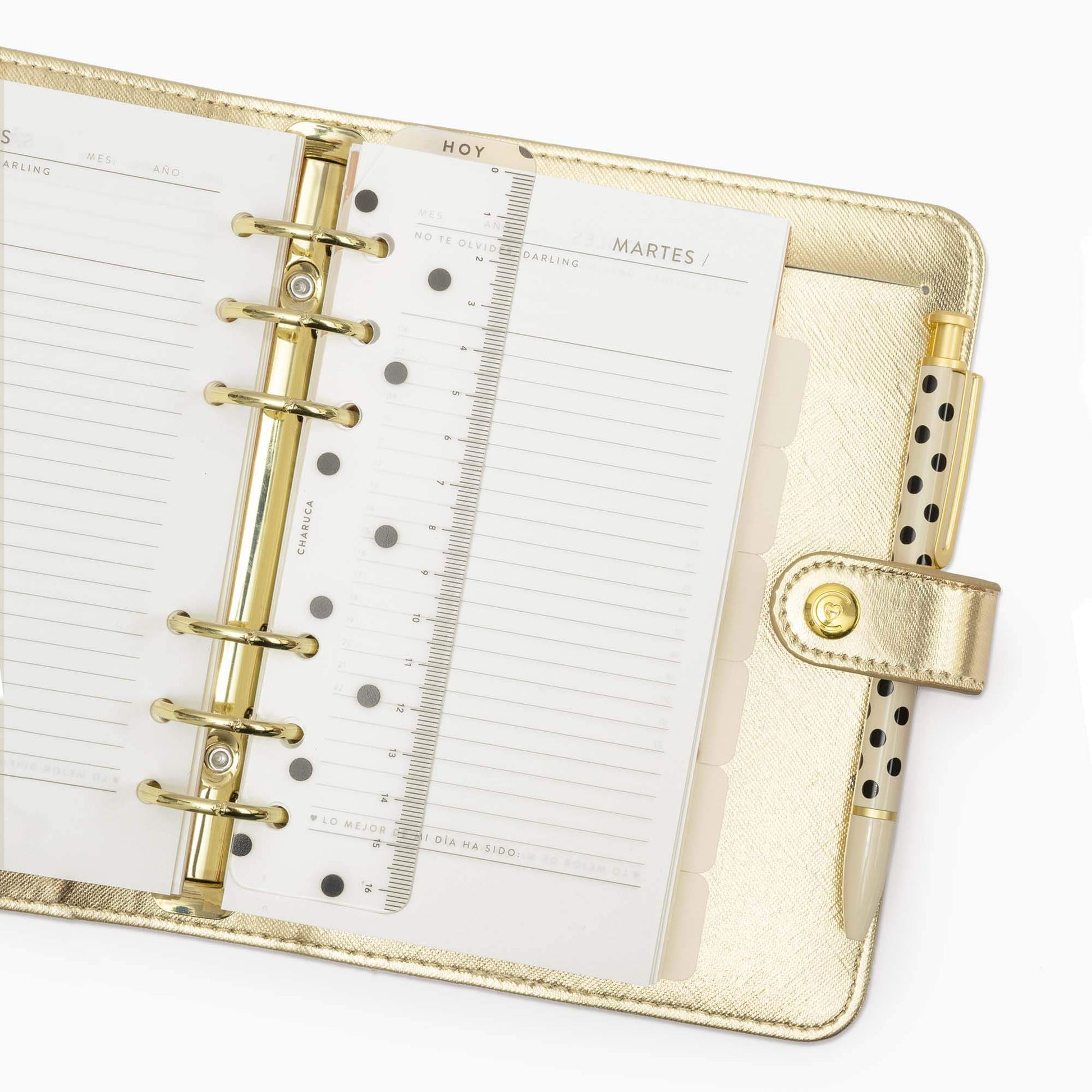 Planner personal A6. Gold.