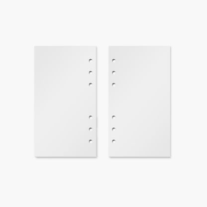 Recambio de hojas blancas para planner A6.