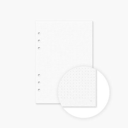 Recambio de hojas de puntos para planner A5.
