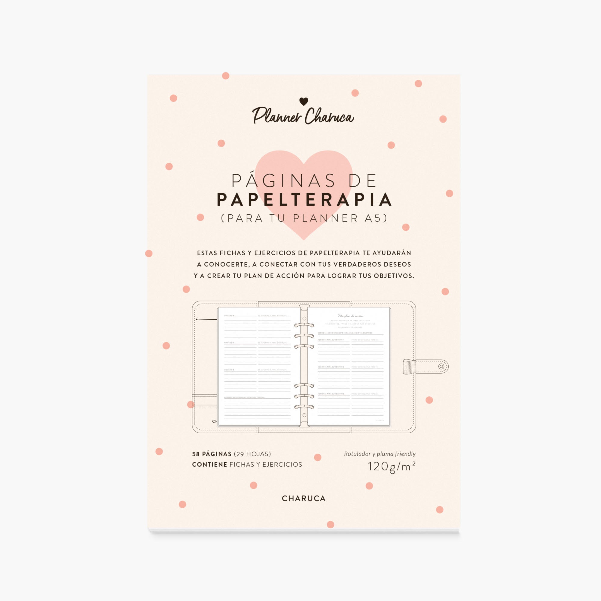 Recambio de papelterapia para planner A5.