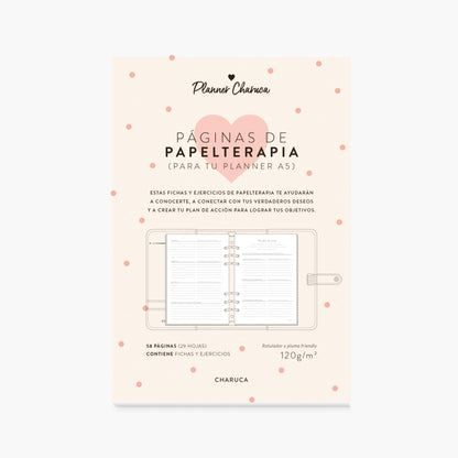Recambio de papelterapia para planner A5.
