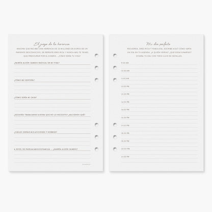 Recambio de papelterapia para planner A5.