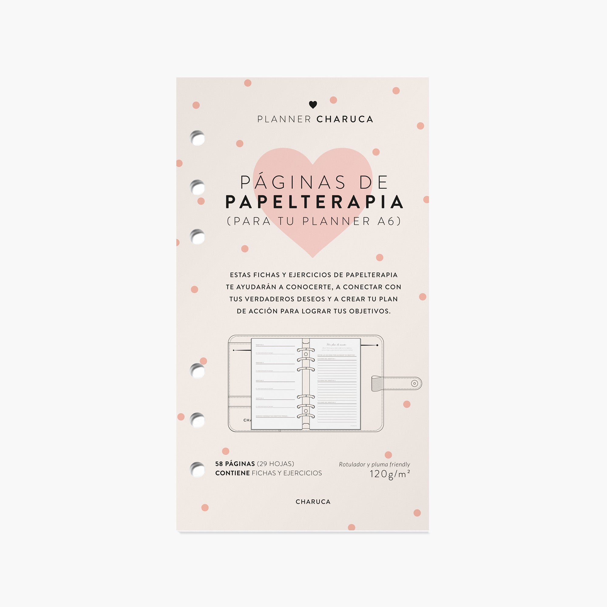 Recambio de papelterapia para planner A6.