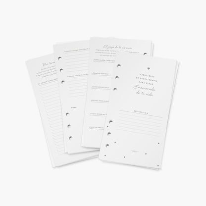 Recambio de papelterapia para planner A6.