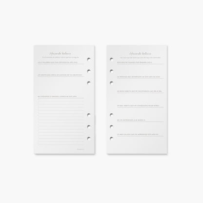 Recambio de papelterapia para planner A6.