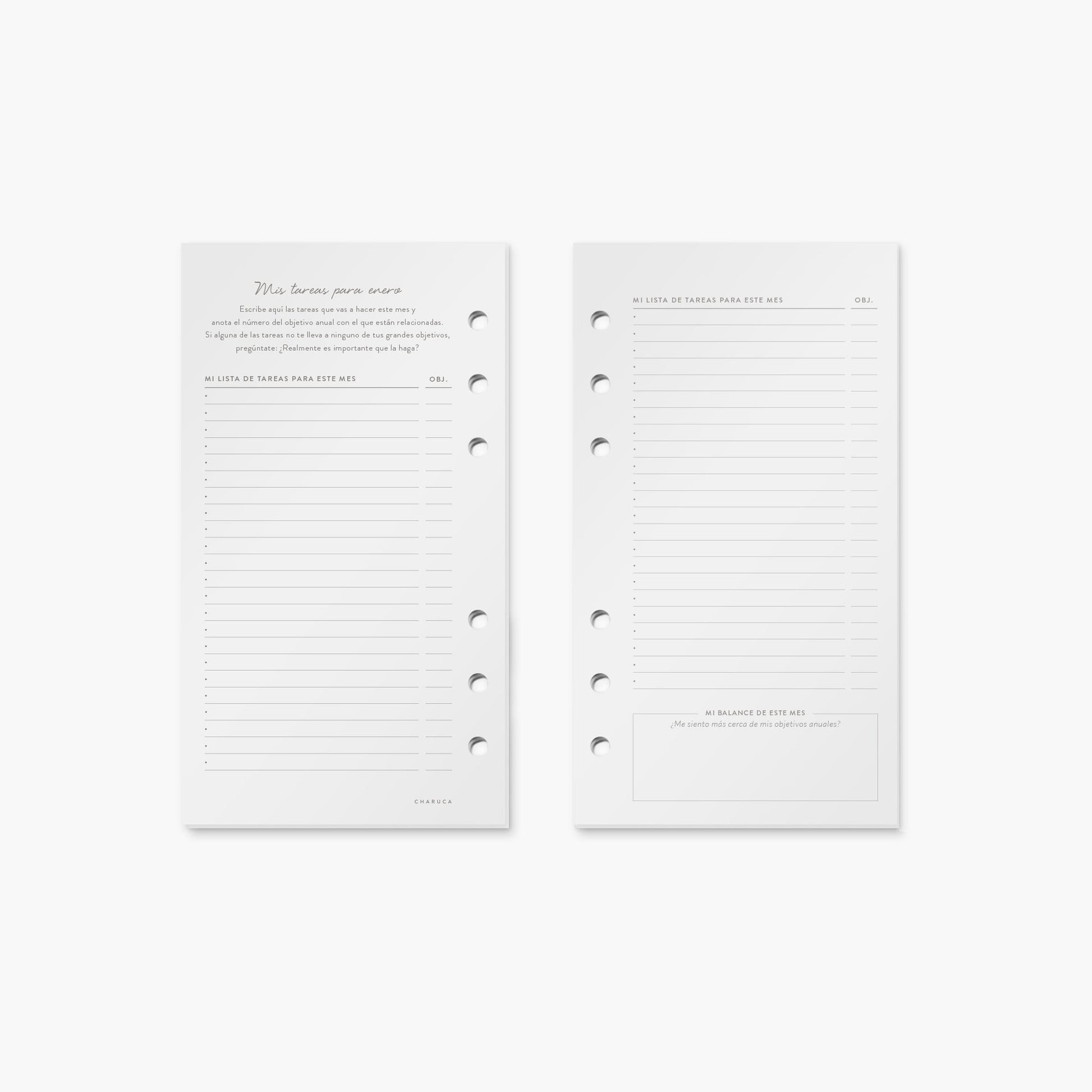 Recambio de papelterapia para planner A6.